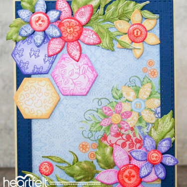 Framed Buttons and Blooms
