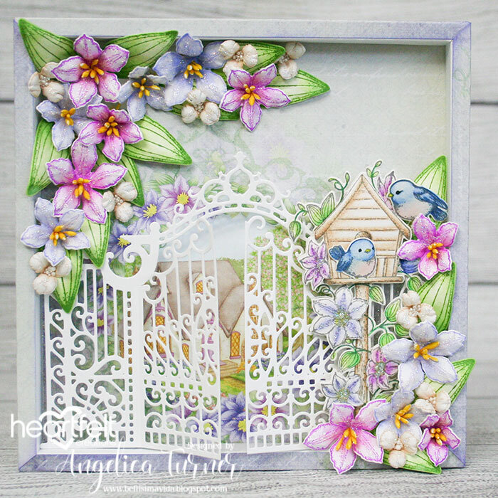 Climbing Clematis Decorative Shadow Box