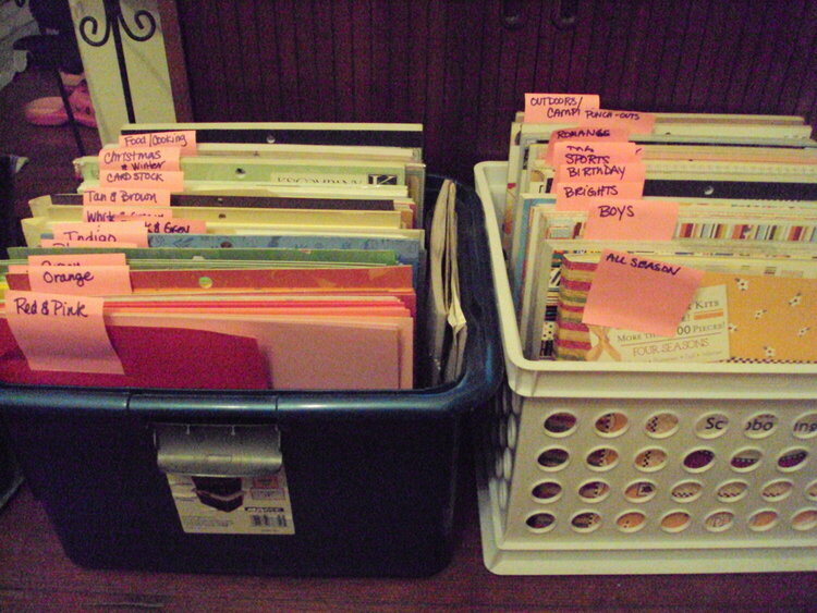 Categorized paper storage