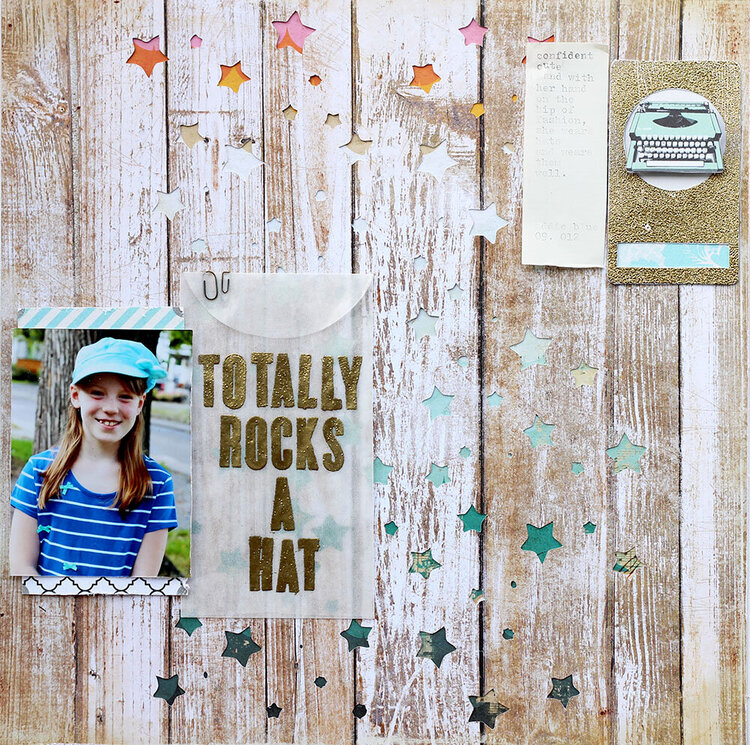 totally rocks a hat *March Cocoa Daisy kit*