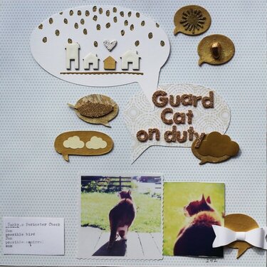 guard cat on duty *Scrapbook Update Trending:Gold*
