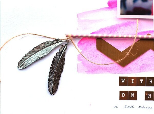 perfect &amp; pink *ScrapbookUpdate FEATHERS*