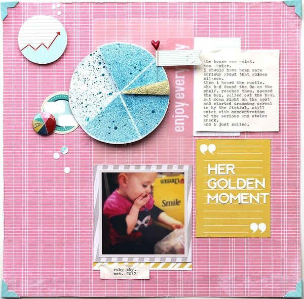 her golden moment *Cocoa Daisy Feb kit*