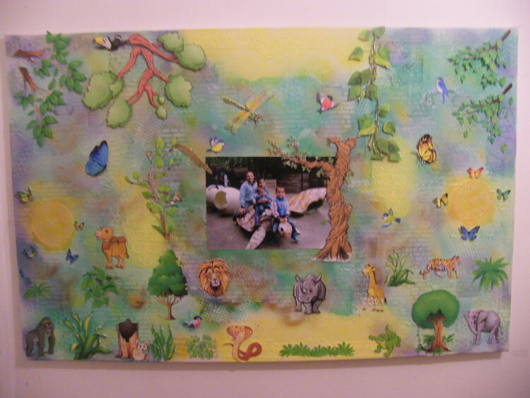 canvas 1.10 x 75 Oure boy&#039;s at the zoo