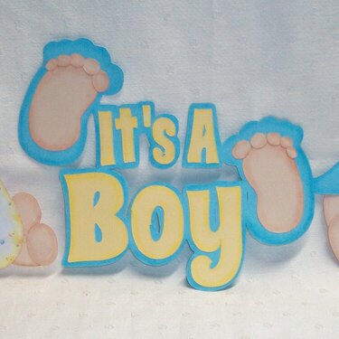 It&#039;s a boy Paper piecing scrap booking set