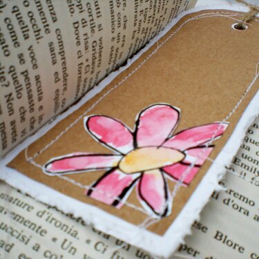 Bookmark pink flower
