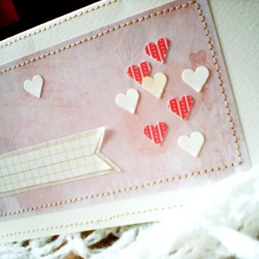 Pink heart card