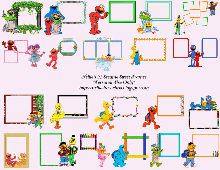 21 Sesame Street Frames