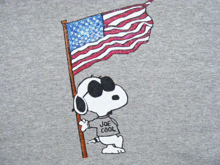 Joe Cool Patriotic Painted Tee-shirt