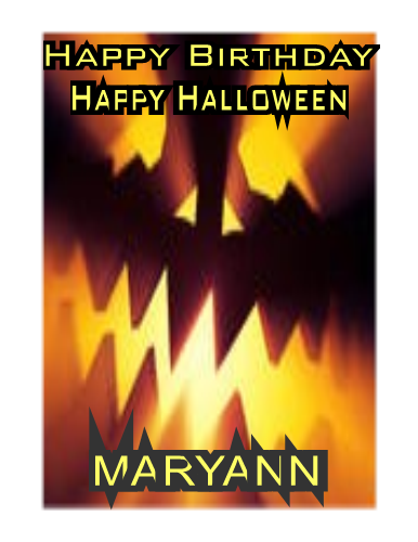 Halloween BDay Card