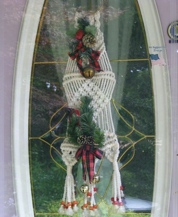 Macrame Christmas Wall or Door Decor