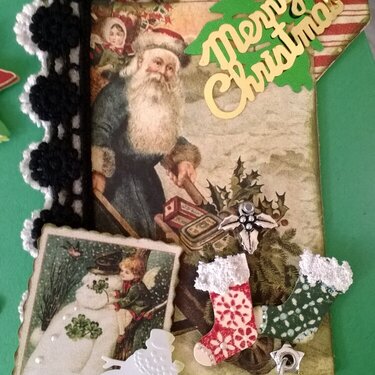 Christmas ATC for a Scraps of Darkness Swap.