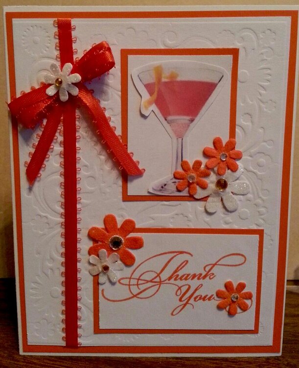 Orange/Cosmo Thank You Card
