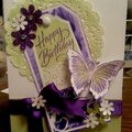Purple and Green Birthday Card
