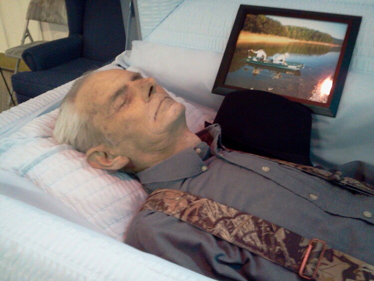 Dad in his casket