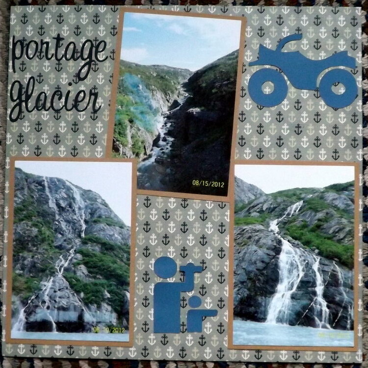 Portage Glacier Waterfalls