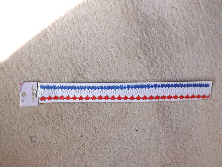 red, white and blue border strips