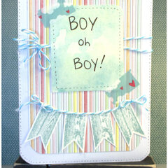 Boy Oh Boy - Welcome Baby Card