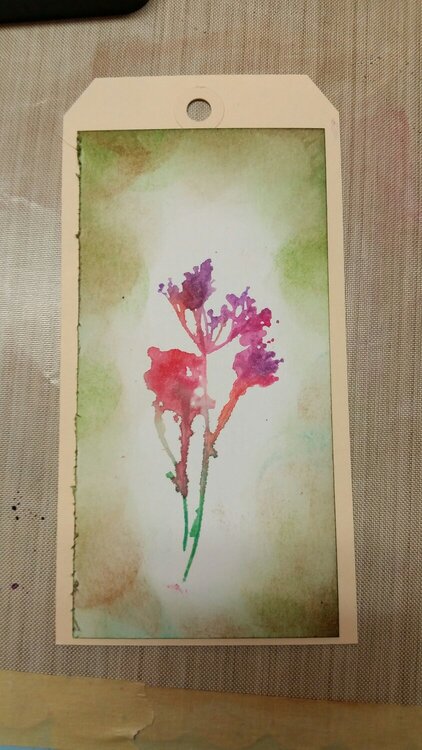 chemistry 101 watercolor tag