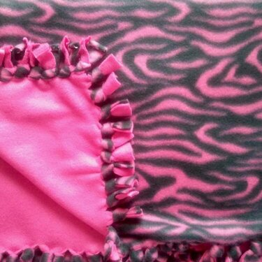 Pink Zebra Blanket