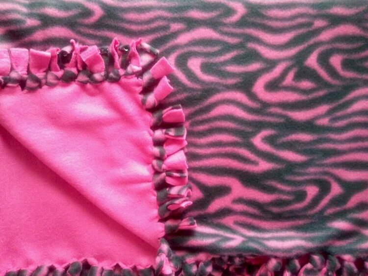 Pink Zebra Blanket