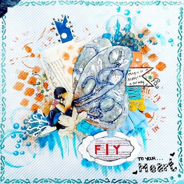Fly to you heart  CSI #73 (MIX-MEDIA WING TUTORIAL)