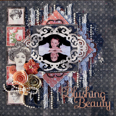 &quot;Blushing Beauty&quot; **Scraps of Darkness** January DT layout