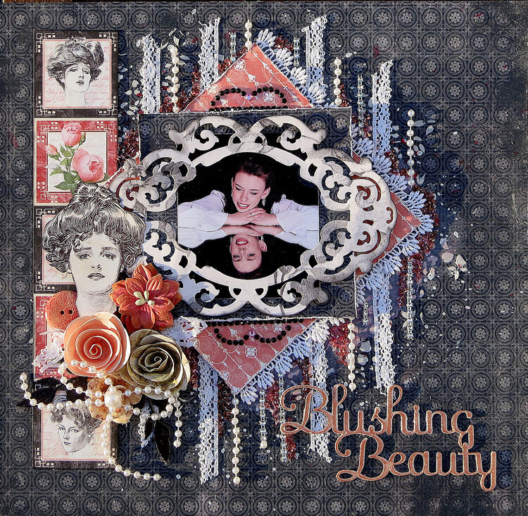 &quot;Blushing Beauty&quot; **Scraps of Darkness** January DT layout