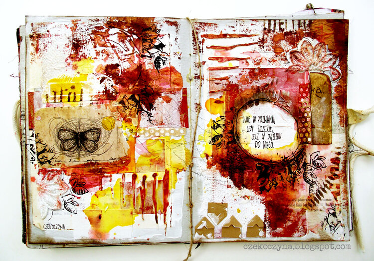 Art journal spread inspired by E.A. Poe