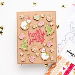 Colorful gingerbreads card