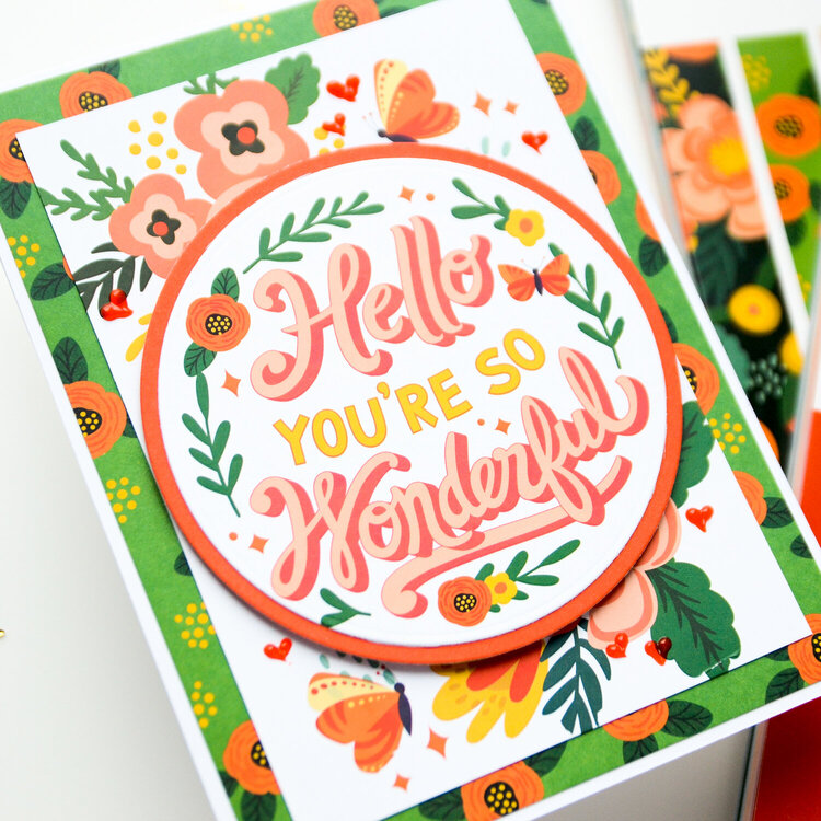 Card &quot;Hello, you&#039;re so wonderful&quot;