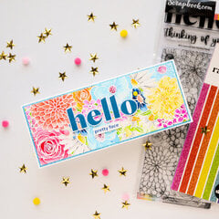 Floral card "Hello"