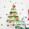 Christmas tree card - green and red