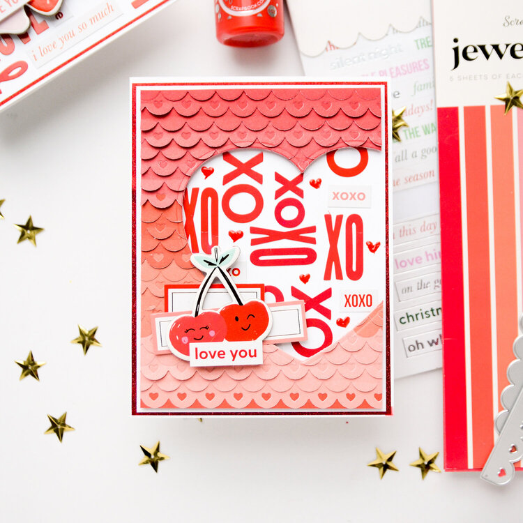 Love card with Sticker Books elements