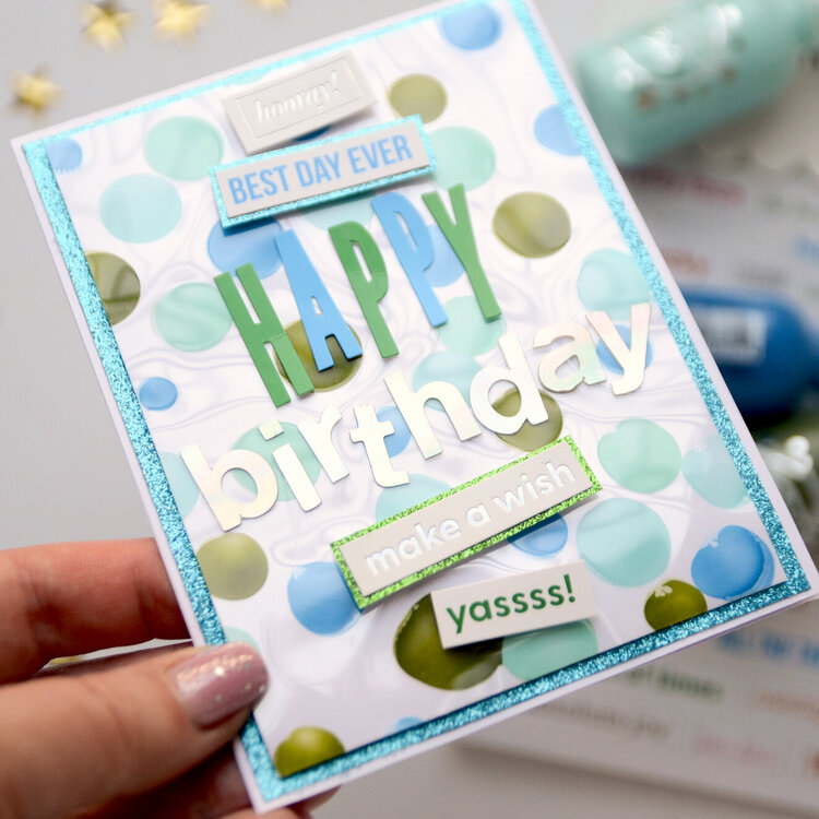 Birthday card with dots