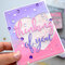 Purple and pink card with a vellum shaker