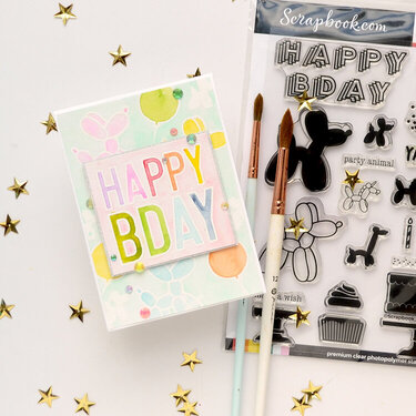 Watercolor birthday card