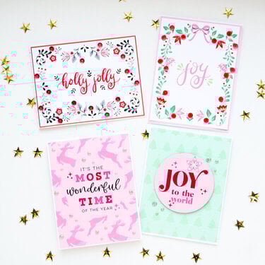 Quick and easy christmas cards with rub-ons