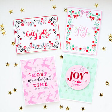 Quick and easy christmas cards with rub-ons