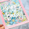 Birthday card with floral shaker