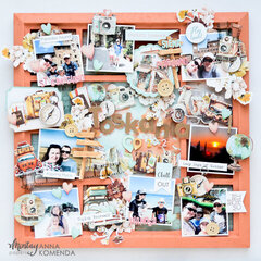 Altered frame with summer photos