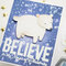 Winter card with a polar bear