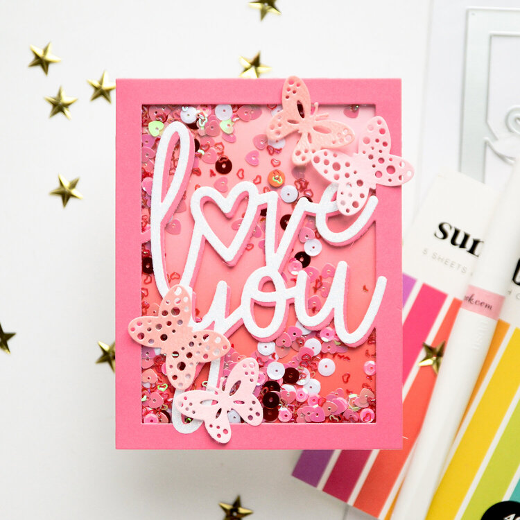 Shaker card &quot;Love you&quot;