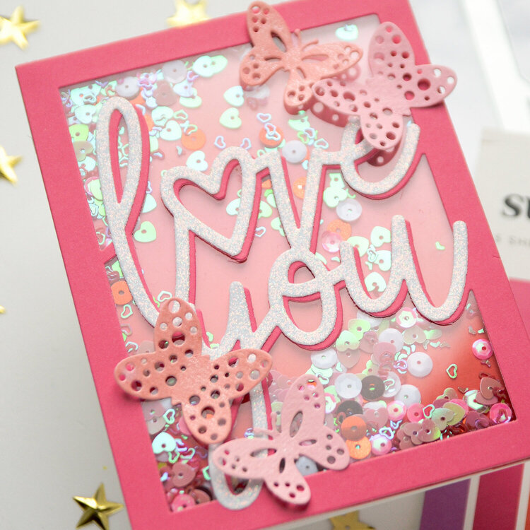Shaker card &quot;Love you&quot;