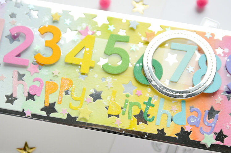Interactive birthday card with changable number