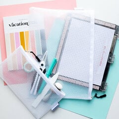 Crafting on the go with storage zipper puches