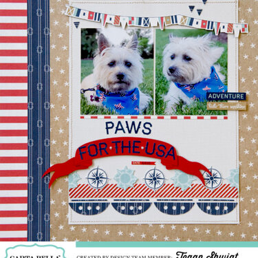 Paws for the USA layout