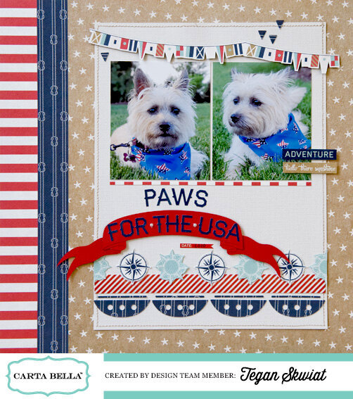 Paws for the USA layout