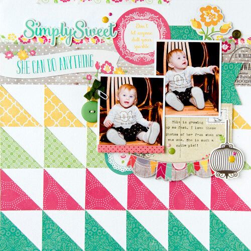 Simply Sweet layout **Echo Park Paper**