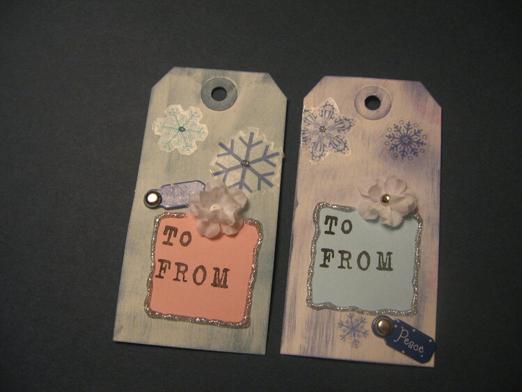 Winter gift tags